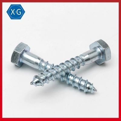 DIN 571 Hex Head Stainless Steel Self Tapping Wood Screws Blue White