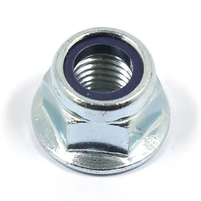 ISO7043 Hex Flange Lock Nut Zinc Plated Steel Nylon Self Locking Flange Nut